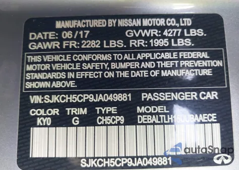 2018 Infiniti Qx30 Sport from USA, damaged, VIN SJKCH5CP9JA049881